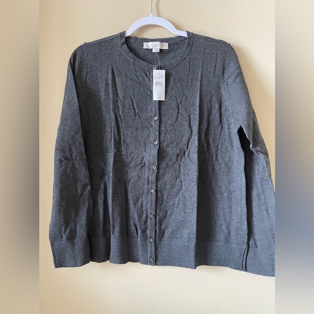 LOFT button down long sleeve cardigan sweater.